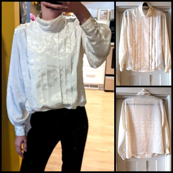 Vintage Satin Blouse - Picture 2 of 16